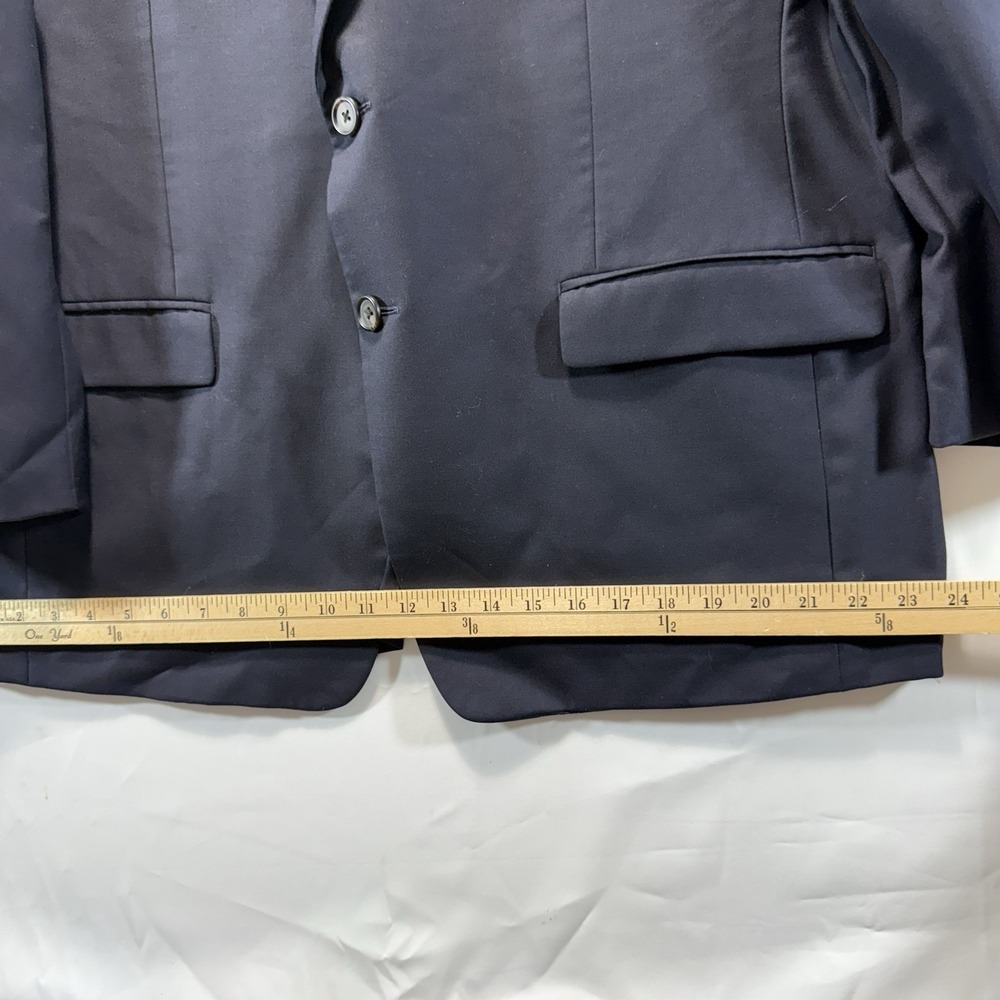 LAUREN Ralph Lauren Blazer Jacket Sport Coat Black Wool MENS SZ 44S - Picture 6 of 15